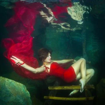 Lady in Red Stock Photos
