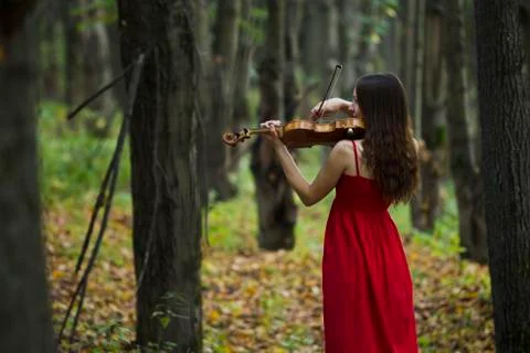 Lady in Red Stock Photos