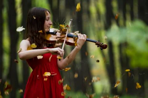 Lady in Red Stock Photos