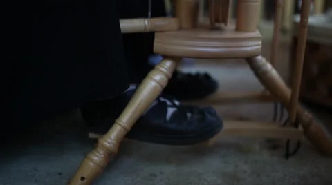 Lady at the Spinning Wheel Stock Footage 44577342