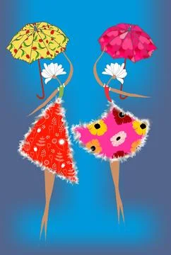 Lady Spring, Stock Illustration