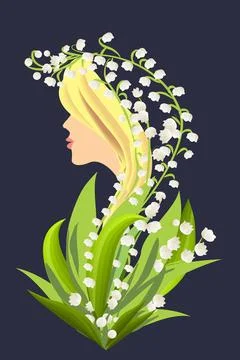 Lady Spring, Stock Illustration