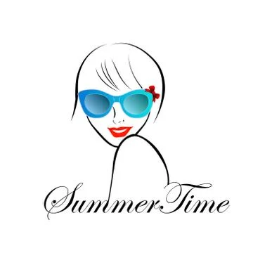 Lady with Style for summer time  Stock Illustration