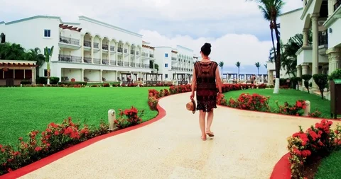 Lady on Vacation Stock Footage 90361520