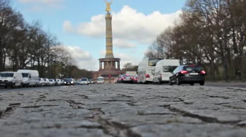 Lady victory traffic Stock Footage