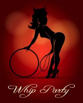 Lady With Whip Stock Illustration