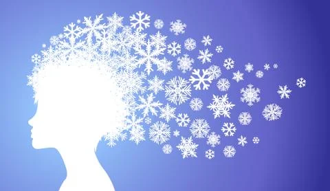 Lady winter Stock Illustration