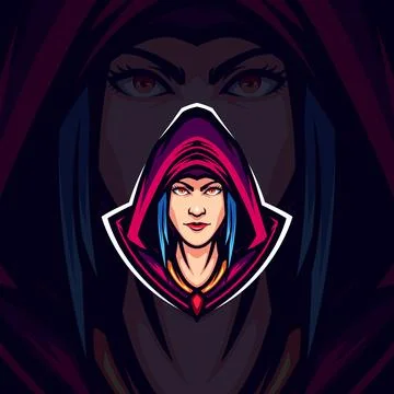 The Lady Witch Mascot Vector Template Stock Illustration