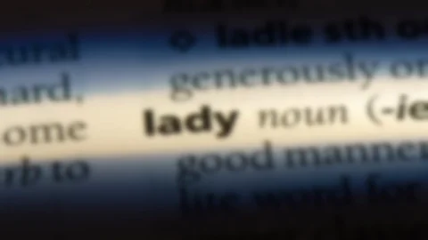 Lady word in a dictionary. Stock Footage 99562025