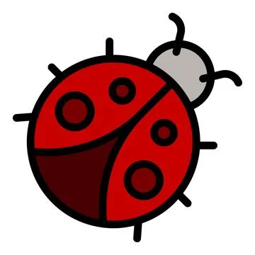 Ladybird life icon vector flat Stock Illustration