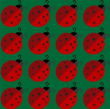 Ladybird or lady-bird background . Vector illustration. Stock Illustration