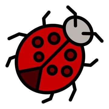 Ladybird spring icon vector flat Stock Illustration