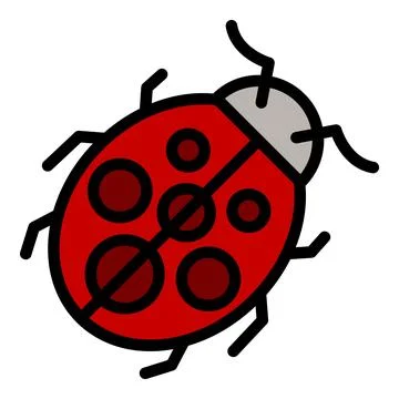 Ladybird wild icon vector flat Stock Illustration