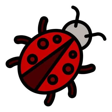 Ladybird zoo icon vector flat Stock Illustration
