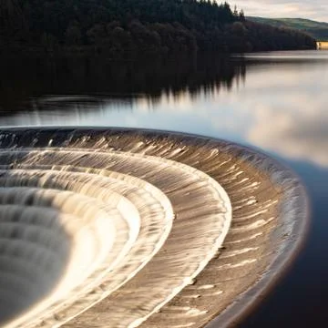 Ladybower Plug Hole Overflow Square Stock Photos