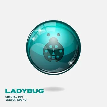 Ladybug 3D Buttons Stock Illustration