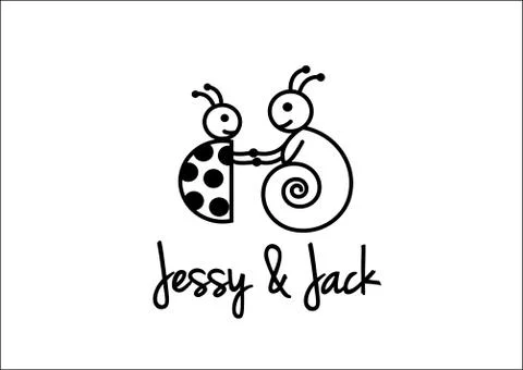 Ladybug and snail Stock Illustration