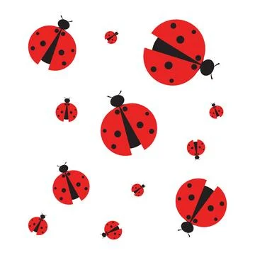 Ladybug background design. Stock Illustration