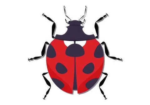 Ladybug bug on white background Stock-Illustration