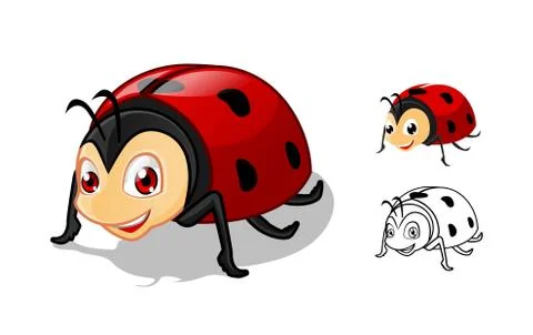 Ladybug Cartoon Character Stock Illustration