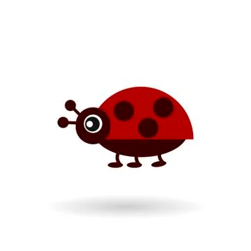 Ladybug color flat icon Stock Illustration