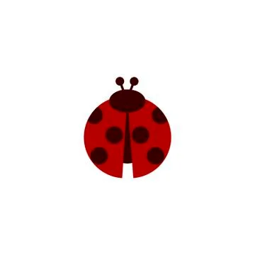 Ladybug color flat icon Stock Illustration