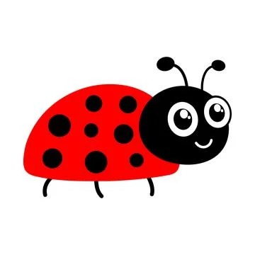 Ladybug cute character. Stock Illustration