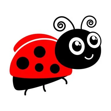 Ladybug cute character. Stock Illustration