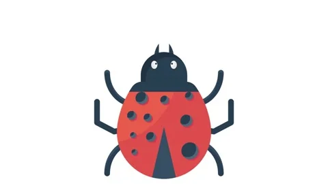 A ladybug displaying black spots on its red body, sitting on a green surface. Stock Footage 332479779