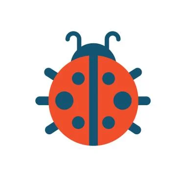 Ladybug with Dots Creature Vector Illustration Stock Illustration