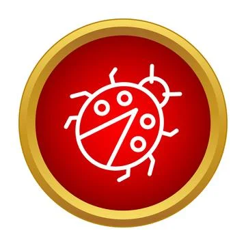 Ladybug icon design symbolizing luck and nature Stock Illustration