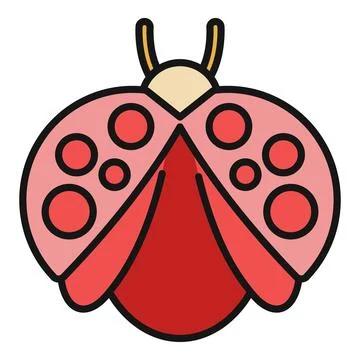 Ladybug icon illustrating spring and nature Stock Illustration