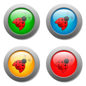 Ladybug icon Stock Illustration