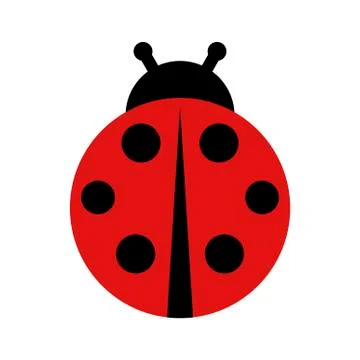 Ladybug icon isolated on white background. Vector illustration Stock Illustration