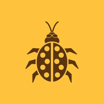 The ladybug icon. Ladybird and bug, beetle symbol. Flat イラスト素材