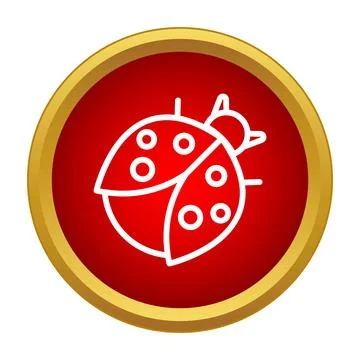 Ladybug icon representing luck and nature Stock Illustration