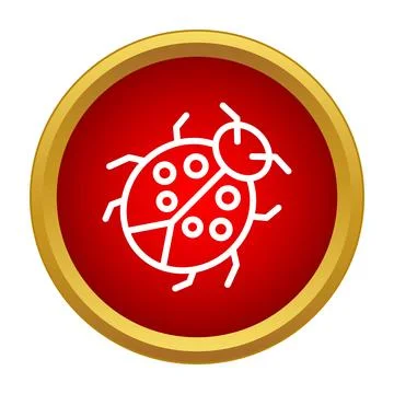 Ladybug icon representing nature, spring and insects Stock Illustration