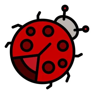 Ladybug icon vector flat 스톡 일러스트