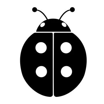 Ladybug icon vector illustration. Ladybug symbol isolated on white backgroun Stock Photos