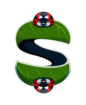 Ladybug insect font punctuation dollar currency Stock Illustration