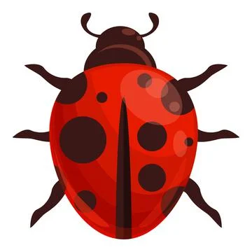 Ladybug insect icon cartoon vector. Spring bug Stock Illustration
