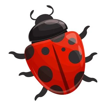 Ladybug insect icon cartoon vector. Flower bug Stock Illustration