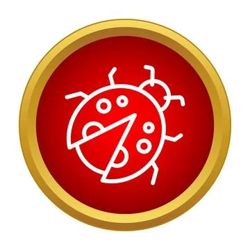 Ladybug insect icon representing luck and nature Stock Illustration