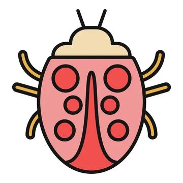 Ladybug insect with red spots illustration Stock Illustration
