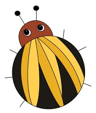 Ladybug isolated on a white background Stock Illustration