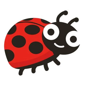 Ladybug Isolated On White Background Stock Illustration