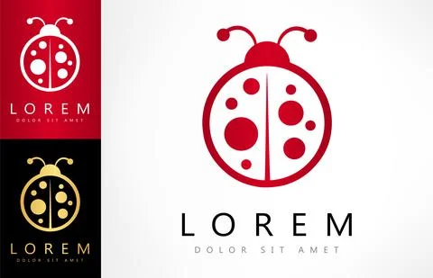 Ladybug logo vector. Insect design. Stock Illustration