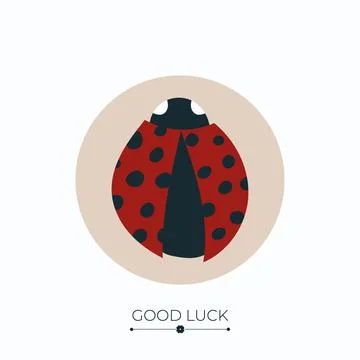Ladybug lucky charm Stock Illustration