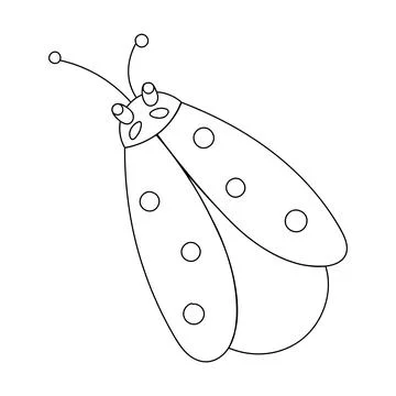 Ladybug or ladybird simple flat design red and black. Vector illustration i.. Stock Illustration