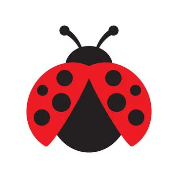 Ladybug or ladybird vector. Cute simple flat design. Stock Illustration